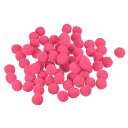 uxcell ポリエステルボール フェルトファブリック製 手工芸品用 プロジェクト用 直径1.5cm スイカのレッド 100個入