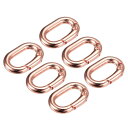 uxcell バネOリングバックルクリップ トリガーバネクリップ フック 財布ハンドバッグ キーチェン DIYアクセサリー ローズゴールド 長さ21mm 6個入