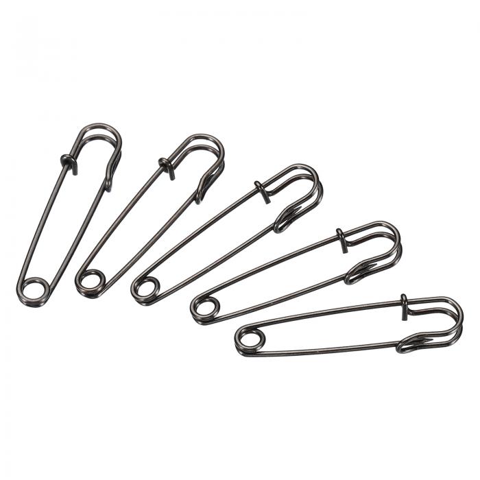 uxcell 安全ピン 38 mm 大型 金属 裁縫ピン ブランケット スカート 工芸品 ブローチ作り用 ブラック 20個