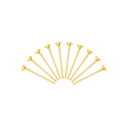 uxcell フラットヘッドピン アクセサリーヘッドピン ブラス製 イヤリング ブレスレット ネックレス用 ペンダント用 ゴールド ワイヤ長さ15mm 20ゲー...