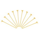 uxcell フラットヘッドピン アクセサリーヘッドピン ブラス製 イヤリング ブレスレット ネックレス用 ペンダント用 ゴールド ワイヤ長さ30mm 20ゲー...