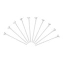 uxcell フラットヘッドピン アクセサリーヘッドピン ブラス製 イヤリング ブレスレット ネックレス用 ペンダント用 シルバー ワイヤ長さ25mm 20ゲー...