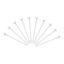 uxcell フラットヘッドピン アクセサリーヘッドピン ブラス製 イヤリング ブレスレット ネックレス用 ペンダント用 シルバー ワイヤ長さ25mm 20ゲー...