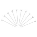uxcell フラットヘッドピン アクセサリーヘッドピン ブラス製 イヤリング ブレスレット ネックレス用 ペンダント用 シルバー ワイヤ長さ30mm 20ゲー...