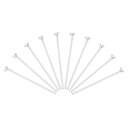 uxcell フラットヘッドピン アクセサリーヘッドピン ブラス製 イヤリング ブレスレット ネックレス用 ペンダント用 ワイヤ長さ45mm 20ゲージ シルバ...