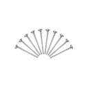uxcell フラットヘッドピン アクセサリーヘッドピン ブラス製 イヤリング ブレスレット ネックレス用 ペンダント用 プラチナムカラー ワイヤ長さ17mm ...