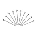 uxcell フラットヘッドピン アクセサリーヘッドピン ブラス製 イヤリング ブレスレット ネックレス用 ペンダント用 プラチナムカラー ワイヤ長さ20mm ...
