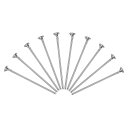 uxcell フラットヘッドピン アクセサリーヘッドピン ブラス製 イヤリング ブレスレット ネックレス用 ペンダント用 プラチナムカラー ワイヤ長さ45mm ...