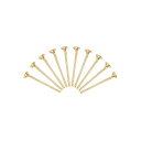 uxcell フラットヘッドピン アクセサリーヘッドピン ブラス製 イヤリング ブレスレット ネックレス用 ペンダント用 ローズゴールド ワイヤ長さ15mm 2...