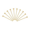 uxcell フラットヘッドピン アクセサリーヘッドピン ブラス製 イヤリング ブレスレット ネックレス用 ペンダント用 ローズゴールド ワイヤ長さ20mm 2...