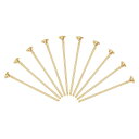 uxcell フラットヘッドピン アクセサリーヘッドピン ブラス製 イヤリング ブレスレット ネックレス用 ペンダント用 ローズゴールド ワイヤ長さ30mm 2...