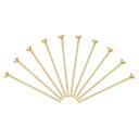 uxcell フラットヘッドピン アクセサリーヘッドピン ブラス製 イヤリング ブレスレット ネックレス用 ペンダント用 ローズゴールド ワイヤ長さ45mm 2...