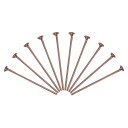uxcell フラットヘッドピン アクセサリーヘッドピン ブラス製 イヤリング ブレスレット ネックレス用 ペンダント用 レッドコッパー ワイヤ長さ50mm 2...