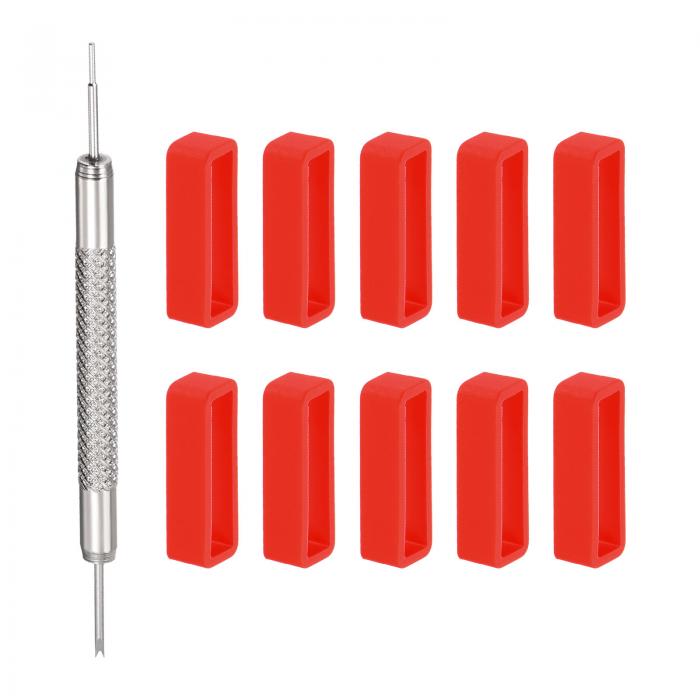 uxcell ウォッチストラップループ ファスナーリング 時計ベルトループ 時計バンド修理用ばね棒付き ラ..