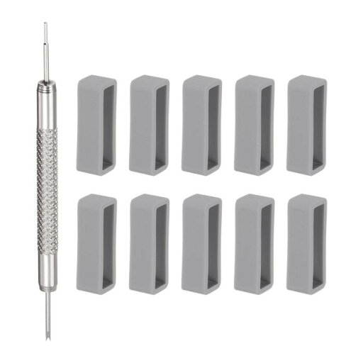 uxcell 時計ストラップループ ウォッチストラップループ ファスナーリング 時計バンド修理用ばね棒付き ラバー 26mm グレー 10個 uxcell 時計ストラップループ ウォッチストラップループ ファスナーリング 時計バンド修理用ばね棒付き ラバー 26mm グレー 10個