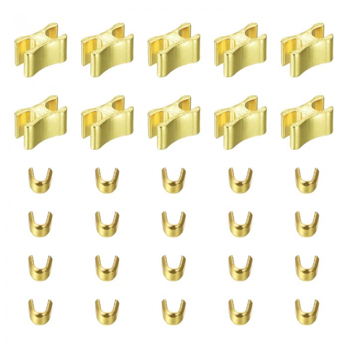 uxcell ジッパースライダーリテーナー ジッパー修理キット バッグコートジャケット用 クローズエンドジッパー交換用 #5 ボトムストップ4.7x6.4x4m...