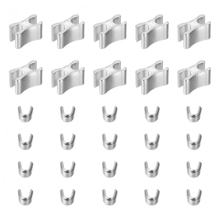 uxcell ジッパー修理キット ジッパーラッチスライダーリテーナー バッグコートジャケット用 クローズエンドジッパー交換用 #8 ボトムストップ5x8.2x5...