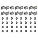 uxcell ジッパーラッチスライダーリテーナー ジッパーファスナー修理キット バッグジャケット用 ジッパー交換用 真鍮 #5 U型トップストップ4.7x2mm...