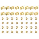 uxcell ジッパースライダーリテーナー ジッパーファスナー修理キット バッグジャケット用 ジッパー交換用 真鍮 #10 U型トップストップ6x2.5mm H...