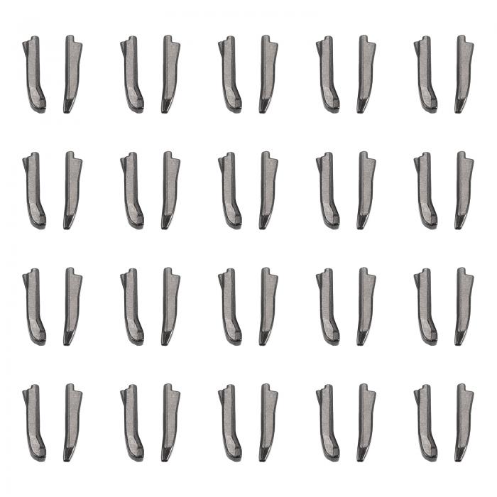 uxcell ダブルオープンジッパー修理ラッチキット #3インサートピン ジャケットコート双方向分離ジッパー用 メタリックブラック 20セット