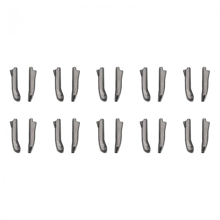 uxcell ダブルオープンジッパー修理ラッチキット #3インサートピン ジャケットコート双方向分離ジッパー用 メタリックブラック 10セット