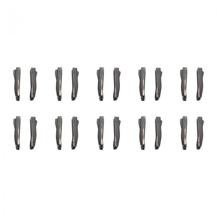 uxcell ダブルオープンジッパー修理ラッチキット #8インサートピン ジャケットコート双方向分離ジッパー用 メタリックブラック 10セット