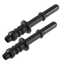 uxcell 車の燃料ホースパイプ クイック切断 アダプタコネクタ プッシュオンEFI継手 プラスチック 6.30mm-内径6 62mm高さ 2個