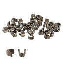 uxcell ジッパースライダーリテーナー #3 U型トップストッパー バッグコートジャケット用 クローズドエンドジッパーの交換 ブロンズトーン 40個入り