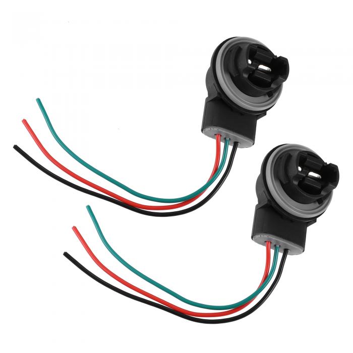 X AUTOHAUX 車の電球ソケットメスアダプター 3157 T25 自動車用バルブ ブレーキランプの交換用 2個