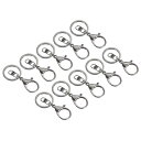 PATIKIL キーチェーンリング 10個 ロブスタークラスプ キーリングトリガークリップ キーホルダーホルダー アートクラフトDIY用 ブラック