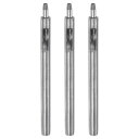uxcell 3個セットのレザーホールパンチ2.5mm ストレートラウンドパンチ グロメットスナップリベットセッター レザークラフト 衣類 ハンドバッグ 生地 カーテン用