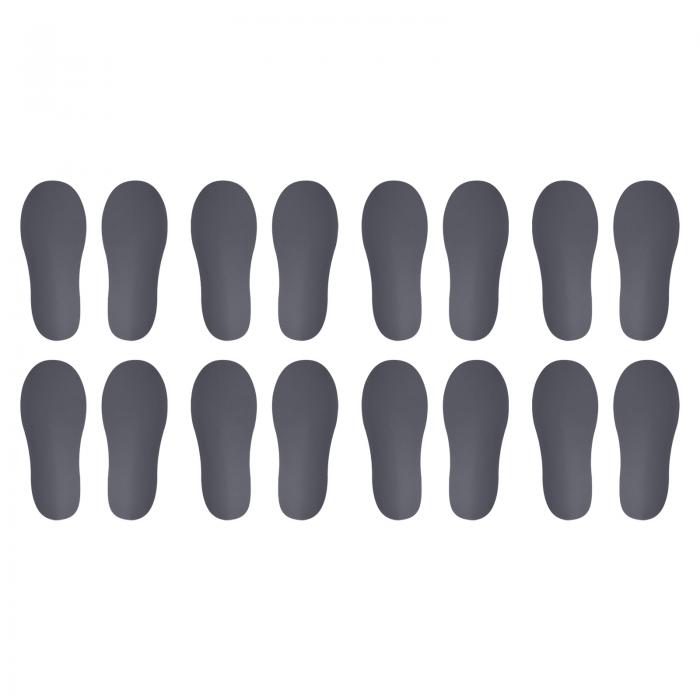 PATIKIL 150 x 59mm 足跡フロアステッカー 8ペア入り PVC 小さいシューズフットプリント 床 壁 階段用ステッカー 家庭 教室の装飾用 ダークグレー