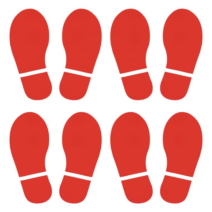 PATIKIL 250 x 95mm 足跡フロアステッカー 4ペア入り PVC 大型シューズのフットプリント 床 壁 階段用..