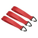 PATIKIL リストストラップ キー用 3個 リストレットストラップ キーホルダー ハンドリストランヤード キーリング キーホルダーホルダー 屋外用 レッド