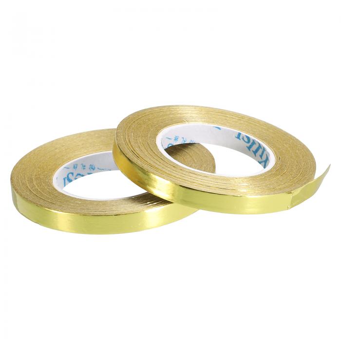 PATIKIL カーリングリボン クリンプバルーンストリング メタリック 5 mm 10 M 2ロール パーティー装飾 ギフト包装 工芸品用 ゴールド