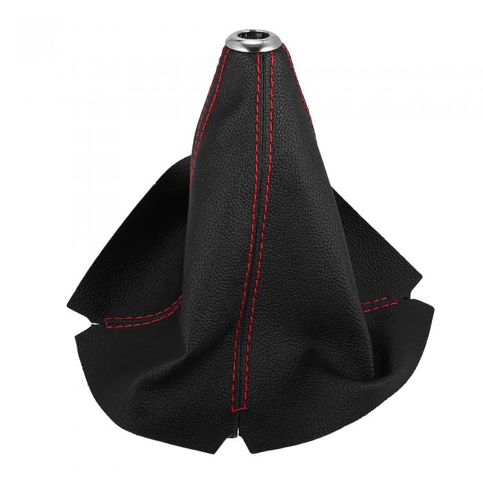 ACROPIX カーシフトブーツカバー ギアシフトノブブーツ ダストカバー ユニバーサル 人口皮革 ブラック ..