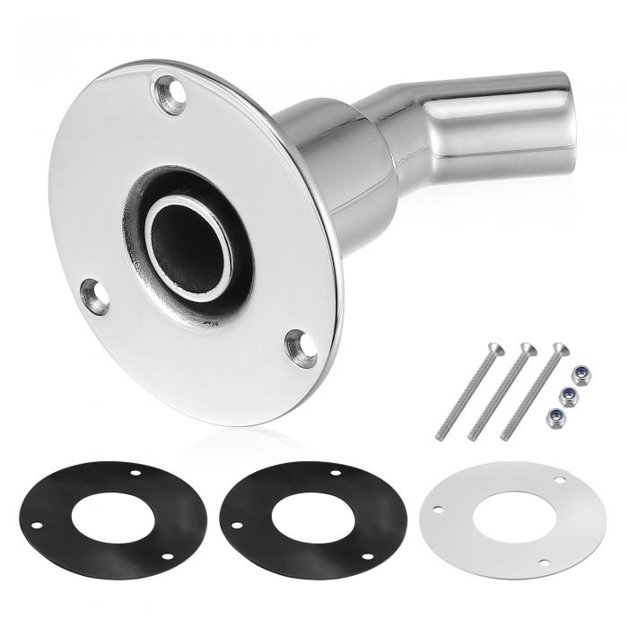 ACROPIX スルーハル排気スキン付属品 ネジとナット付き 24 mmチューブパイプ用 ステンレス鋼