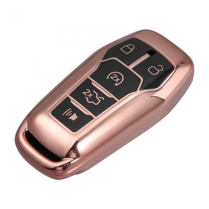 ACROPIX キーケース キーホルダー リモートキーフォブケースカバー Fordに対応 Focusに対応 ピンク 1個