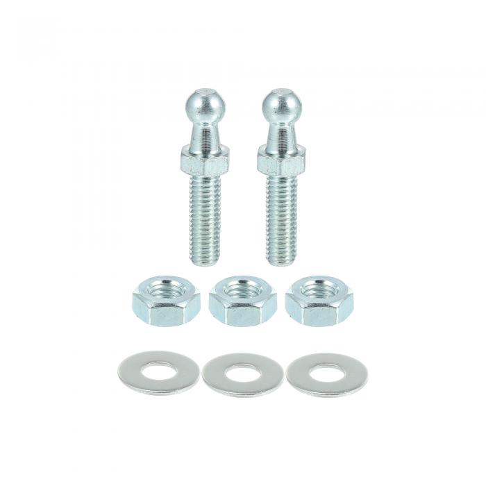 ACROPIX ロックナットワッシャー シャンク金具付き ガスリフトサポートストラットエンド継手用 金属 10mm車のストラットボール 5/16-18ねじ 25.4mm長さ 2セット