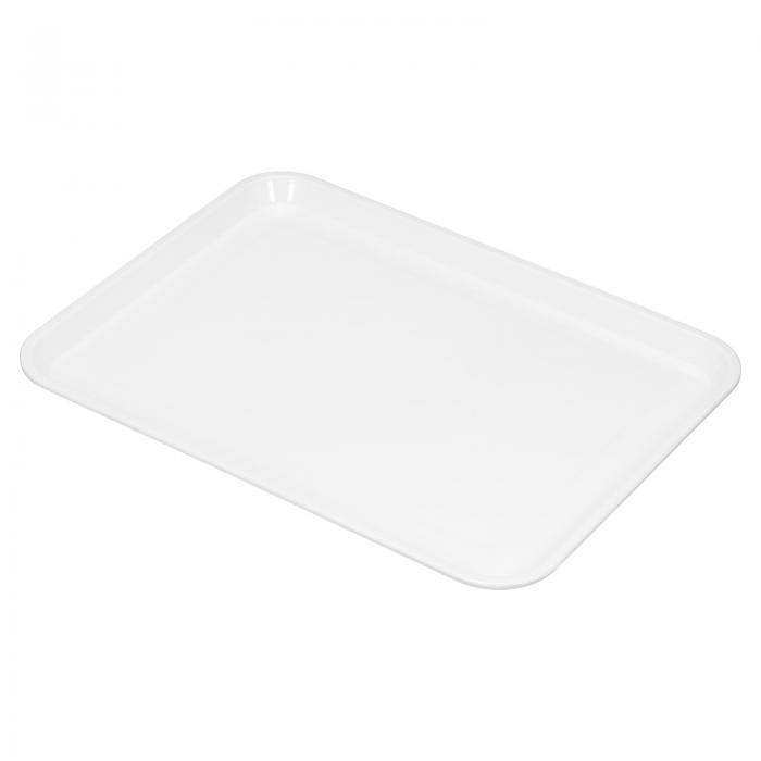 PATIKIL 38x29cm ファストフードトレイ プラスチック 多目的 長方形 サービング トレイ レストラン ホーム キッチン用 ホワイト