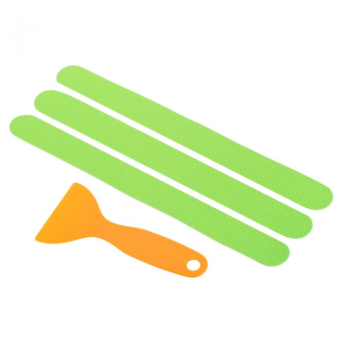 PATIKIL 200 x 20mm 滑り止めグリップテープ 12本 蛍光牽引ストリップ 四角 スクレーパ付き 階段 浴槽 ..