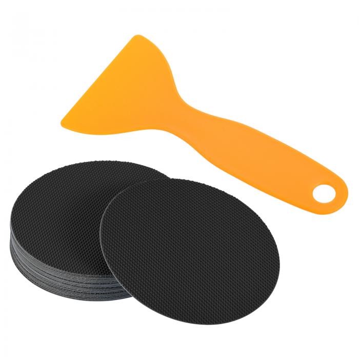 PATIKIL 100mm直径 滑り止めグリップテープ 20本 滑り止め牽引ストリップ 円形 スクレーパ付き 階段 浴..