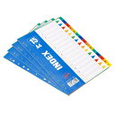 PATIKIL 298x223 mm バインダーインデックス仕切り 4セット 15タブ 11穴 PP 数字挿入可能ページ 紙の仕分け用 マルチカラー