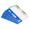 PATIKIL 298x223 mm バインダーインデックス仕切り 6セット 12タブ 11穴 PP 挿入可能ページ 紙の仕分け用 マルチカラー
