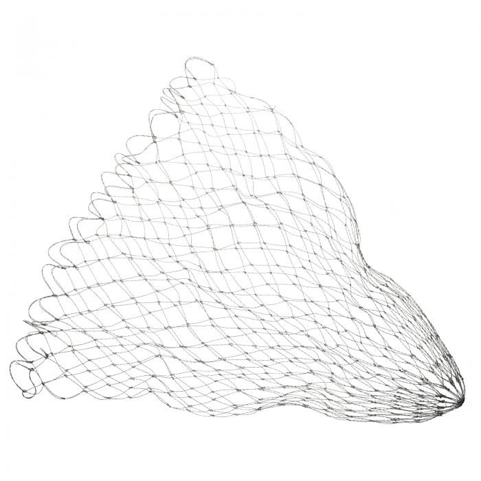 PATIKIL フィッシングネット ランディングネット 釣りネット 直径45cm PE メッシュ着陸魚網 淡水海水釣り用 グレー