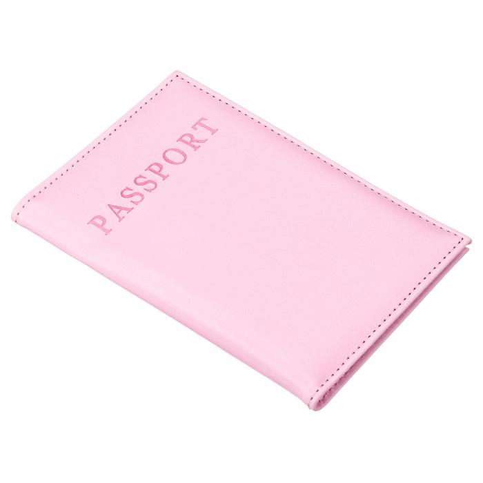 PATIKIL 14 x 9.9 cm パスポートホルダーカバー PUレザー トラベルウォレットカードケースドキュメントプロテクター 平滑面 カードスロット付き ピンク