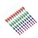 PATIKIL 30cm長さ バードスケアロッド 10個入り PS ぶら下げ 螺旋 反射 キープアウェイ バードデバイス 多彩