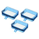 PATIKIL 17 x 6 x 12cm クリア旅行用バッグ 3個 PVC 化粧ポーチ 化粧ポーチ ジッパー付き トラベル ホーム収納と整理用 ブルー