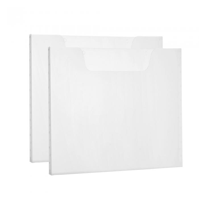 PATIKIL 310x220mm ウォールサインホルダー 2個 PP 再利用可能 防水 ディスプレイ垂直ドア 壁掛けデザイン ポスター 紙 ファイル パンフレット用 クリア