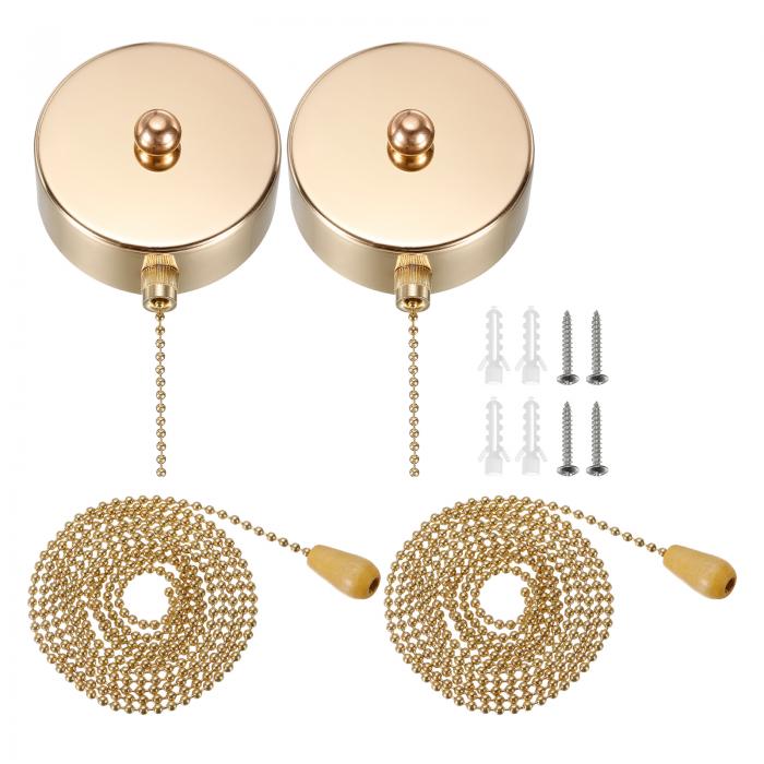 PATIKIL AC 125/250V プルチェーンスイッチ 2個 オンオフ天井ファンスイッチ ウォールランプ、シーリン..